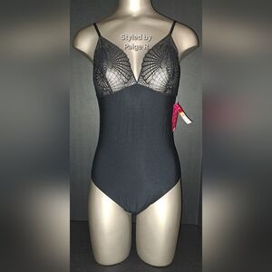 💕NWT COMMANDO Butter + Lace Sexy Teddy Thong Bodysuit Black S